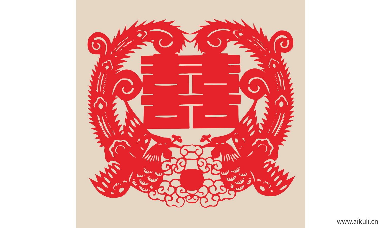 R-PSD分层 婚庆 双喜 喜字 传统 艺术 剪纸 剪影