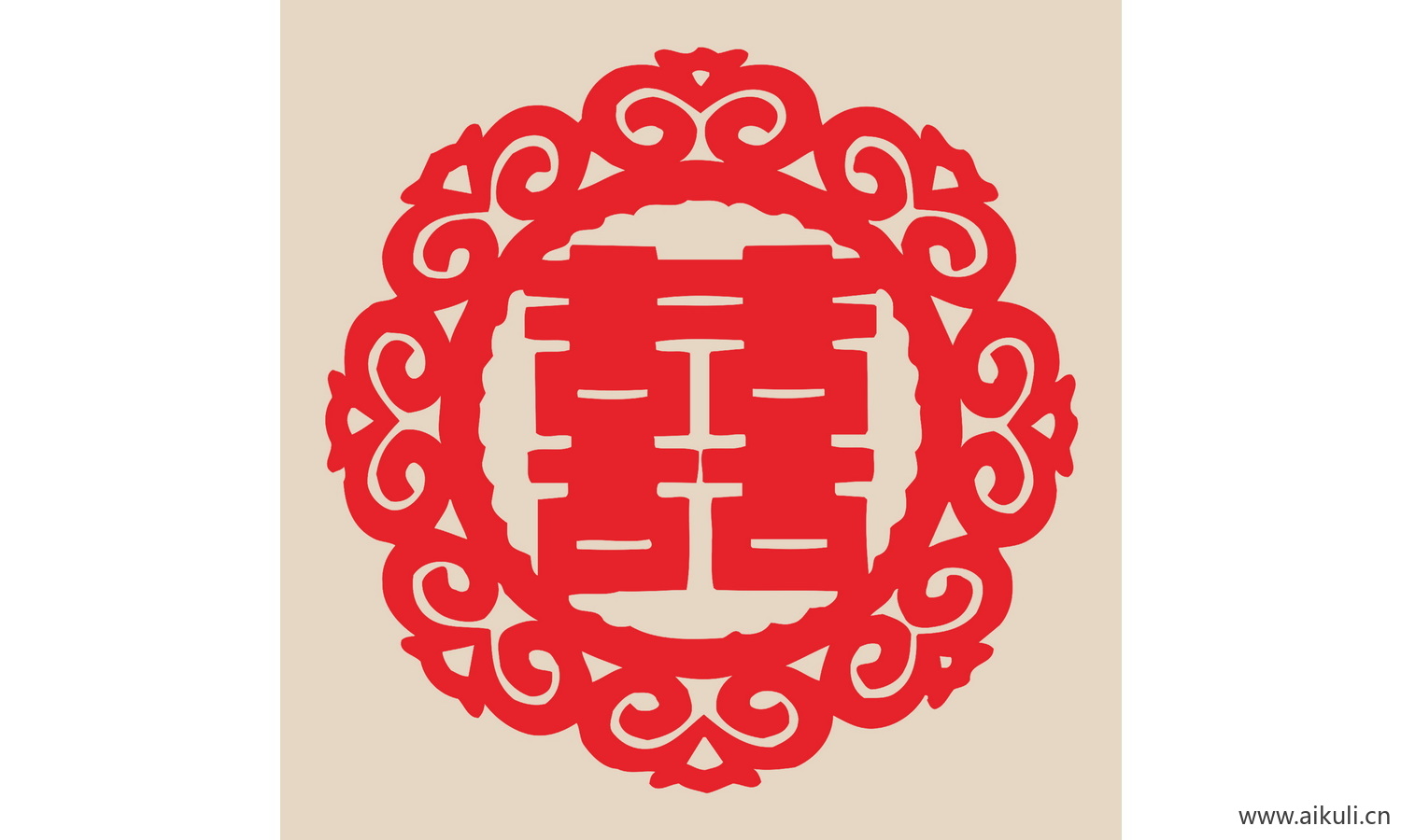 T-PSD分层 婚庆 双喜 喜字 传统 艺术 剪纸 剪影