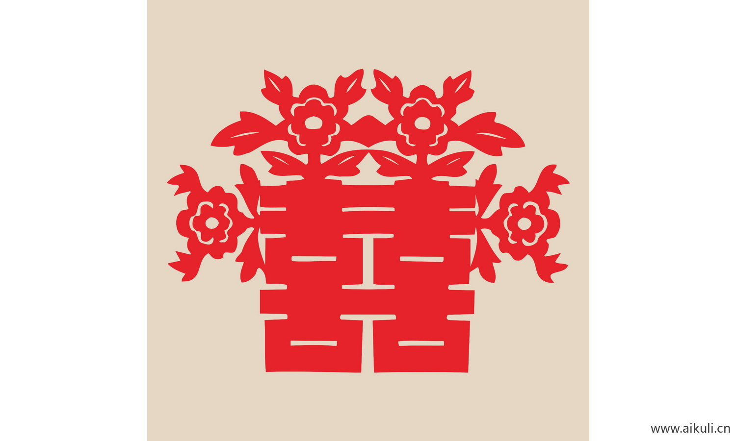 X-PSD分层 婚庆 双喜 喜字 传统 艺术 剪纸 剪影