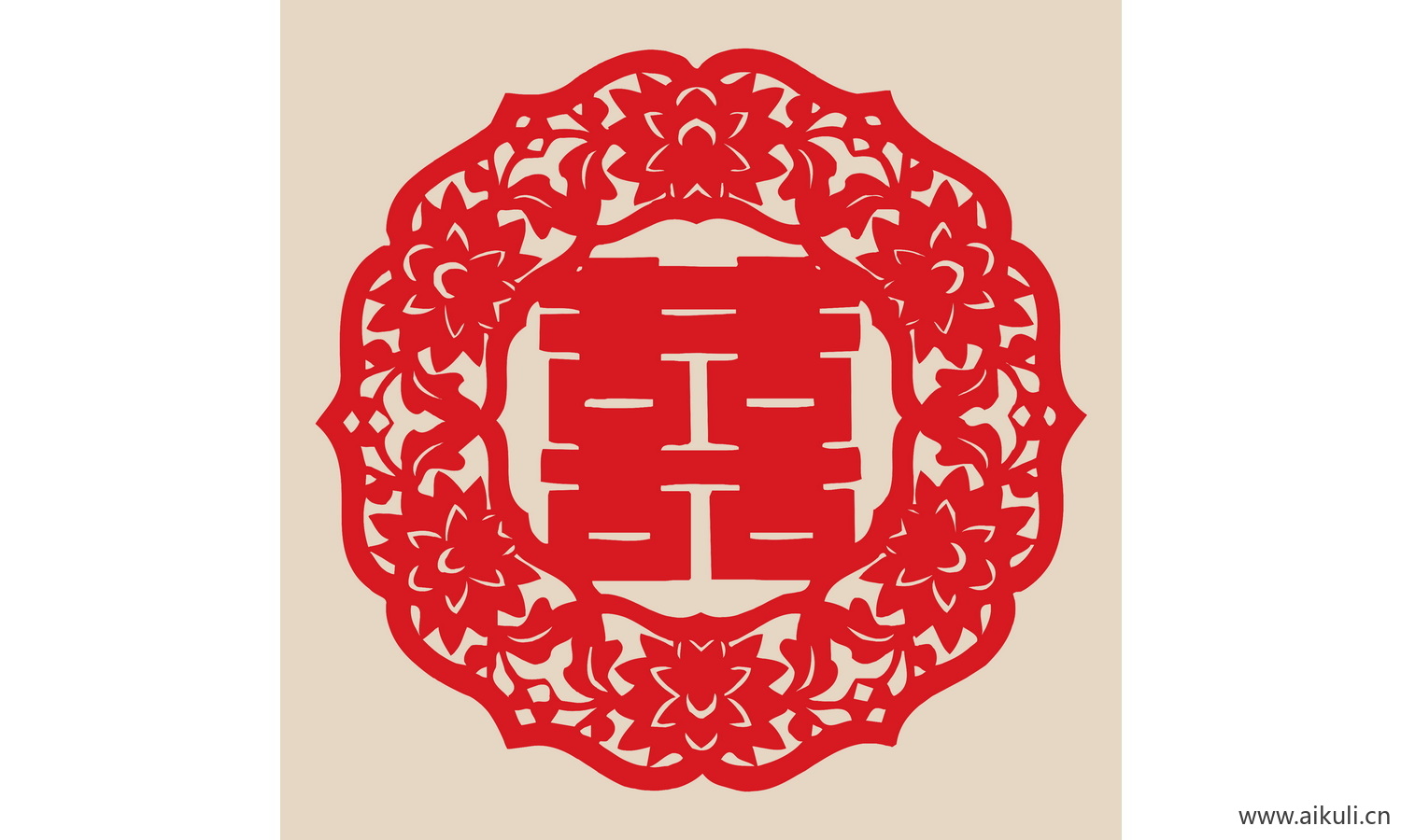 双喜 喜字 传统 艺术C-PSD免扣剪纸
