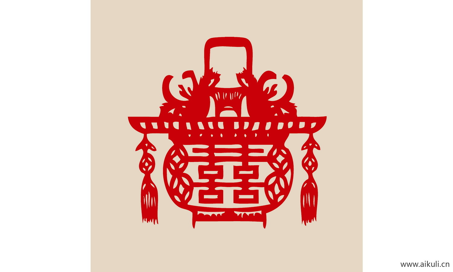 传统艺术PSD分层 婚庆双喜喜字98-PS剪纸剪影