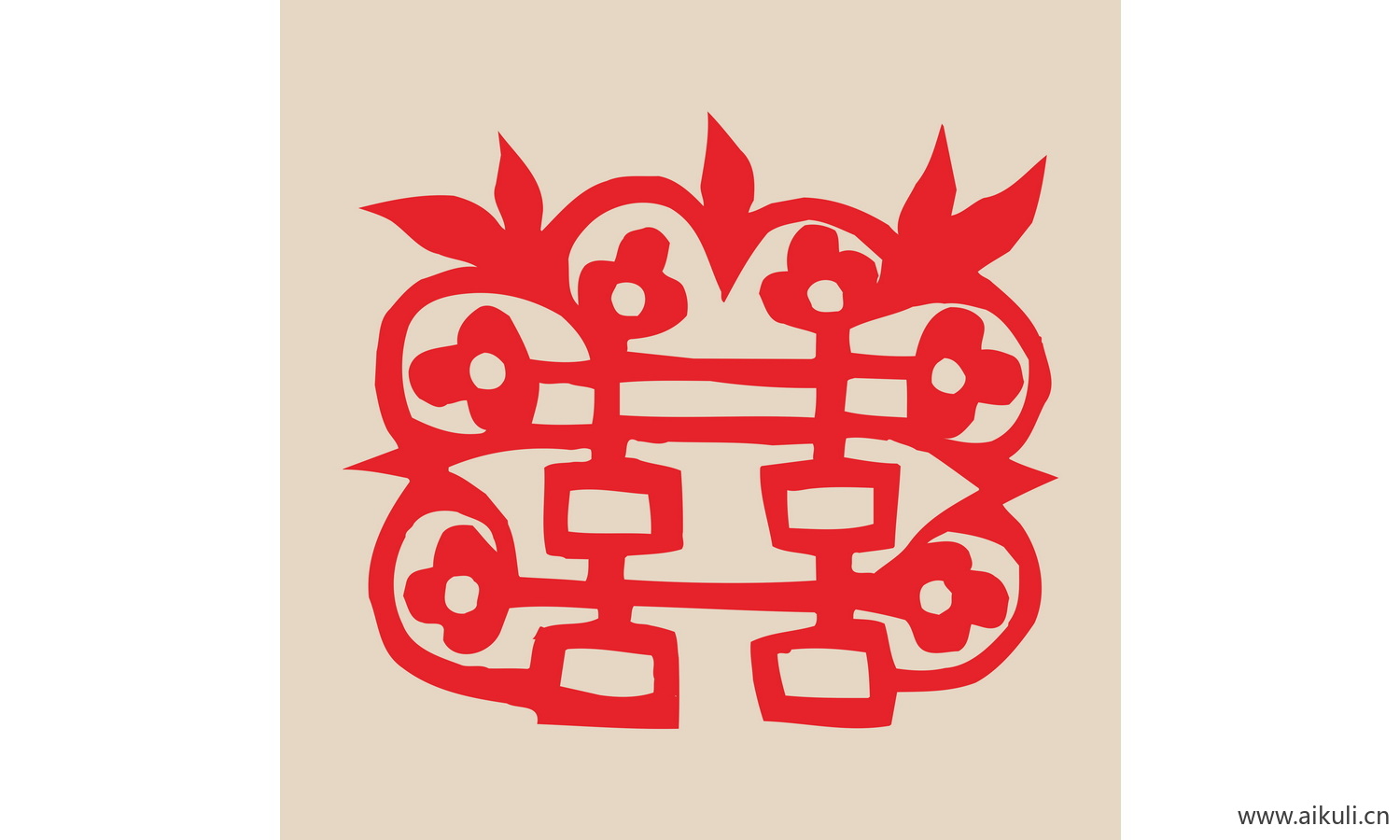 7-PSD分层 婚庆 双喜 喜字 传统 艺术 剪纸 剪影