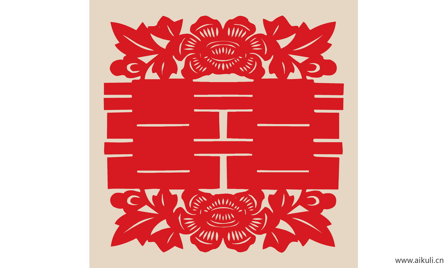 喜字传统艺术G-PSD免扣剪纸