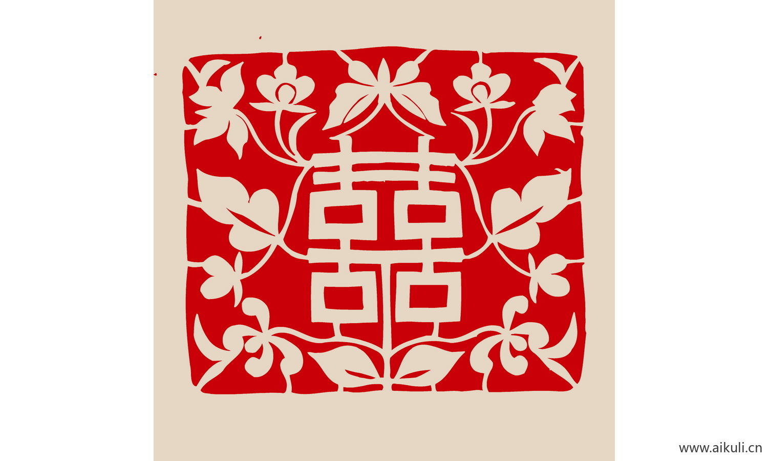 中式传统艺术Q-PSD分层婚庆双喜喜字