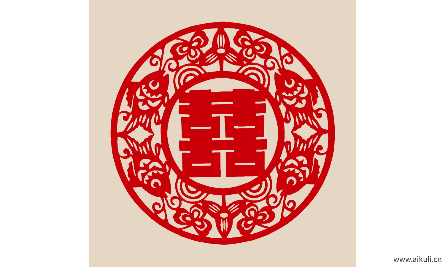 中式传统艺术S-PSD分层婚庆双喜喜字