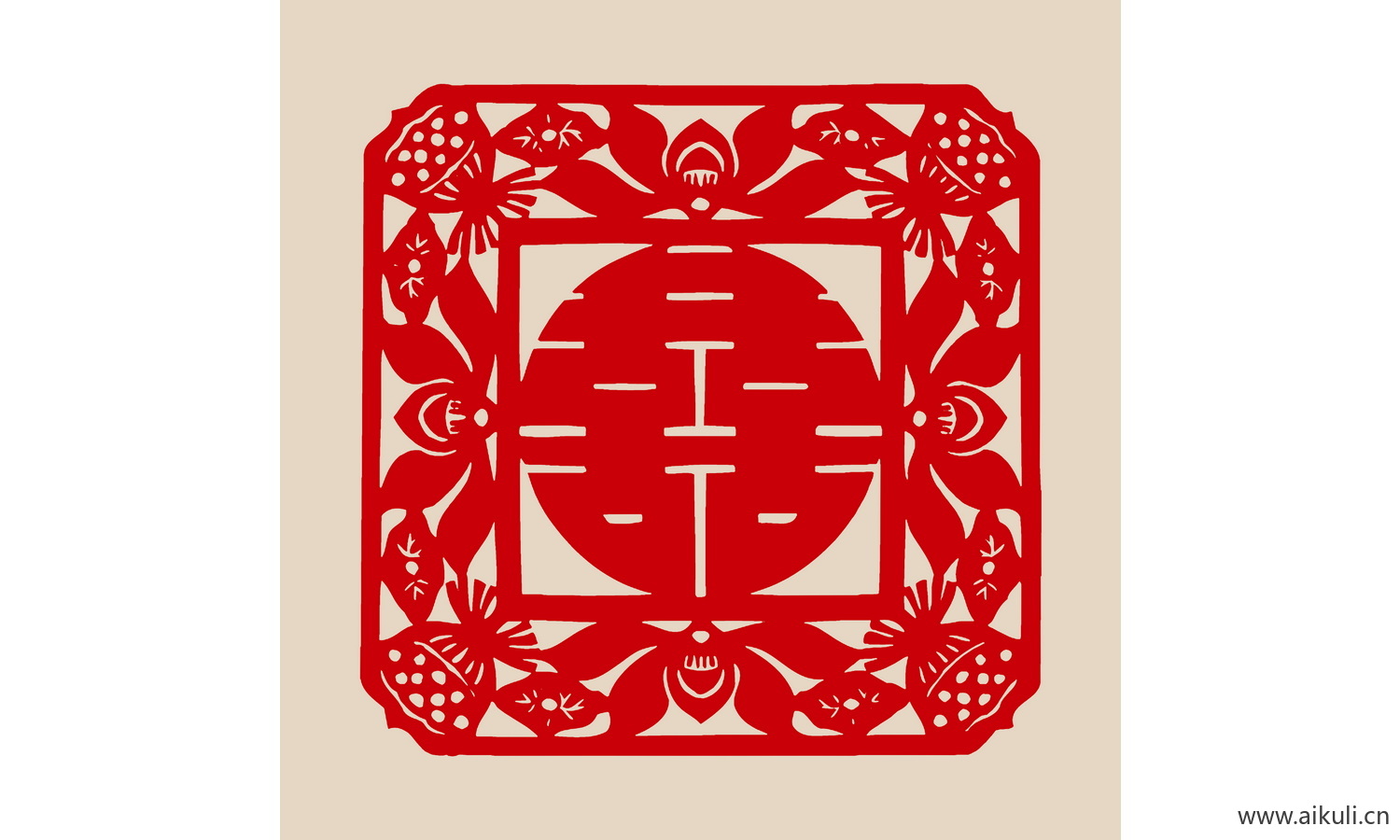 传统艺术H-PSD分层婚庆双喜喜字剪纸剪影