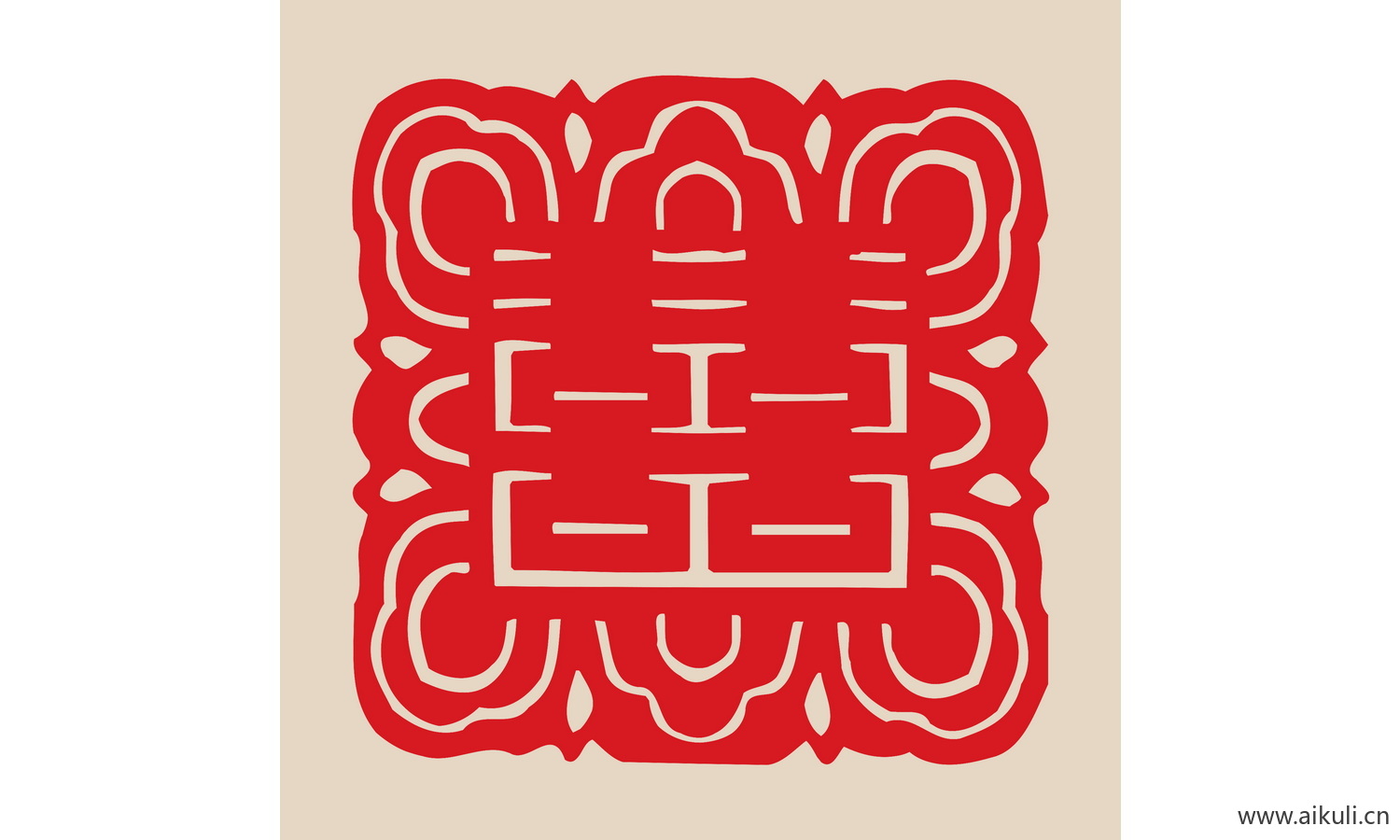 婚庆 双喜 喜字 BA-PSD剪纸分层