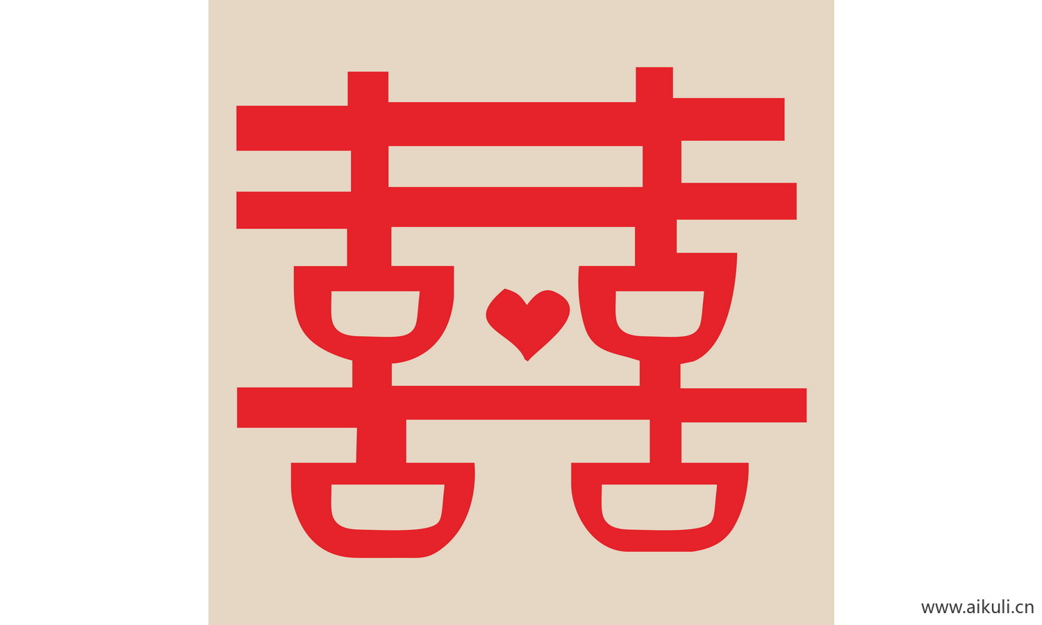 婚庆 双喜 喜字  剪纸 BA-PSD分层