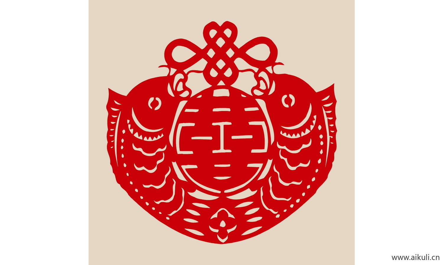 传统艺术PSD分层 婚庆双喜喜字114-PS剪纸剪影