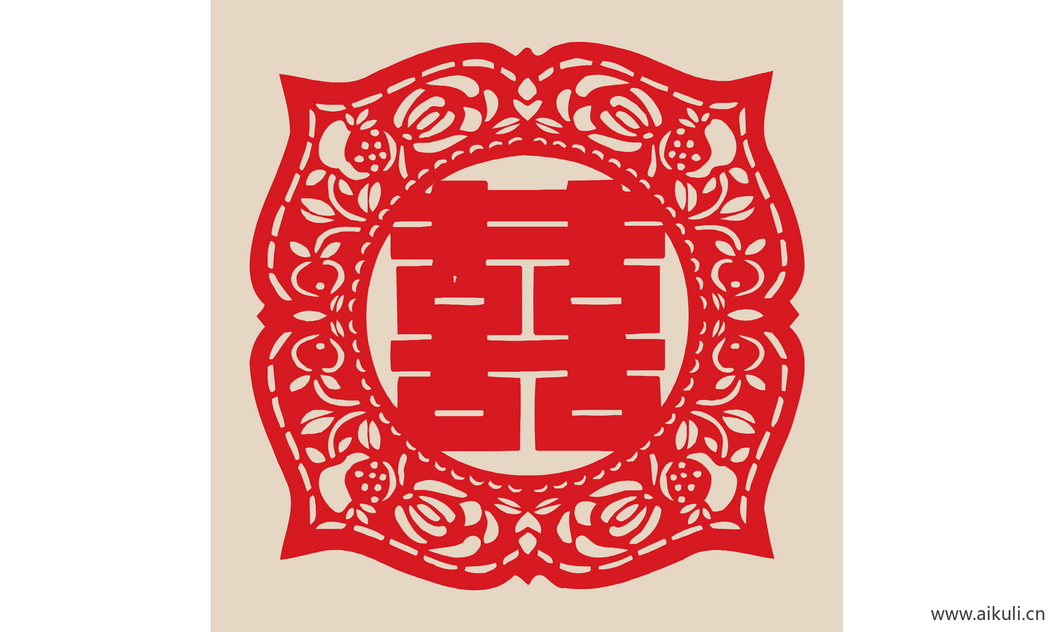 喜字传统艺术I-PSD免扣剪纸