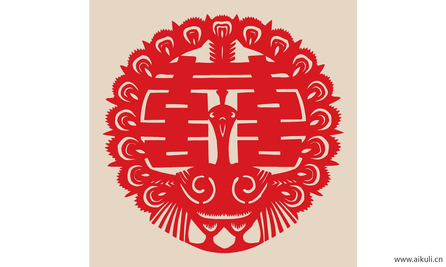 喜字 传统 艺术H-PSD免扣剪纸