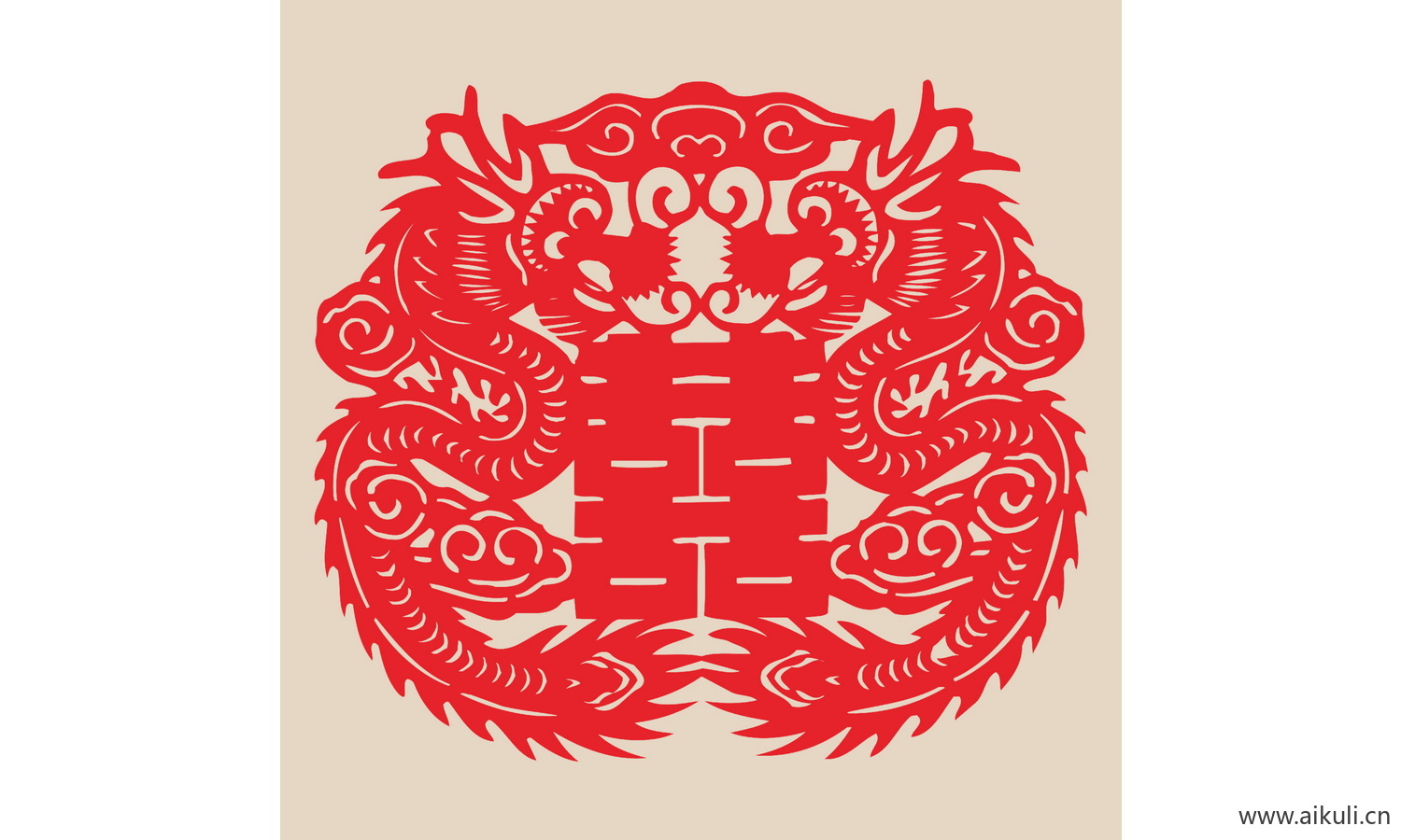 X-PSD分层婚庆双喜喜字传统艺术剪纸剪影