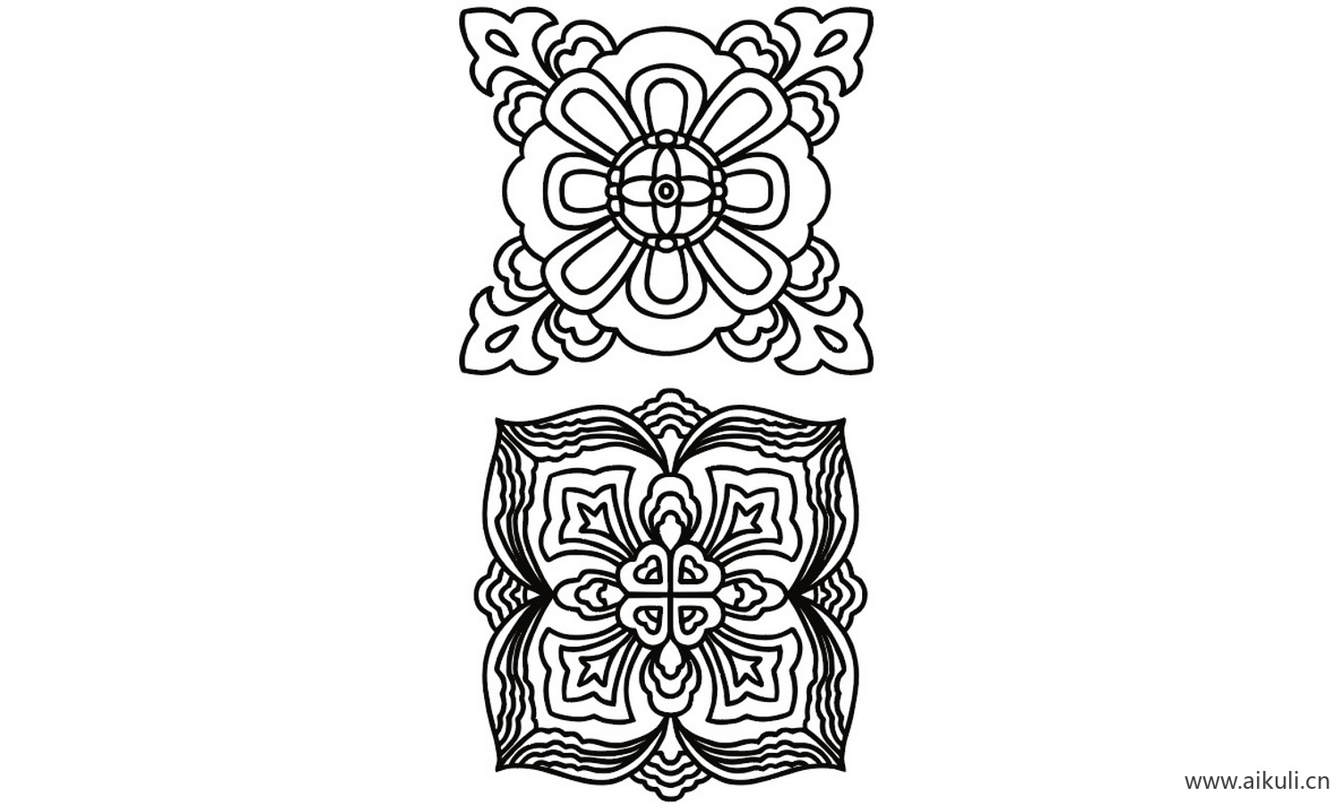 隋唐时期宝相花纹图形N-PNG免扣