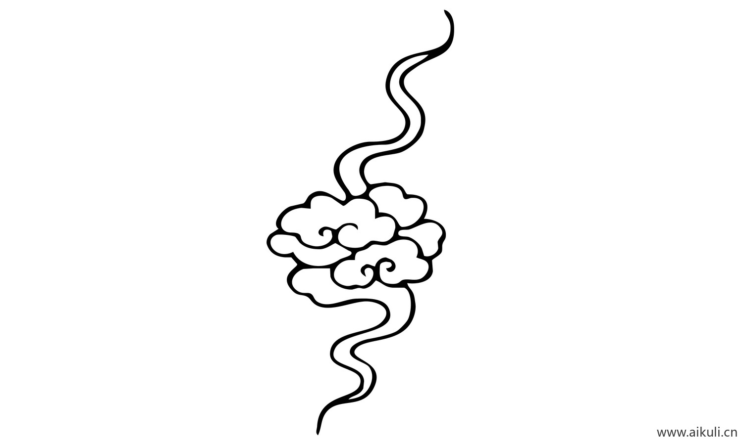 中式云纹祥云图形EPS-C矢量免扣