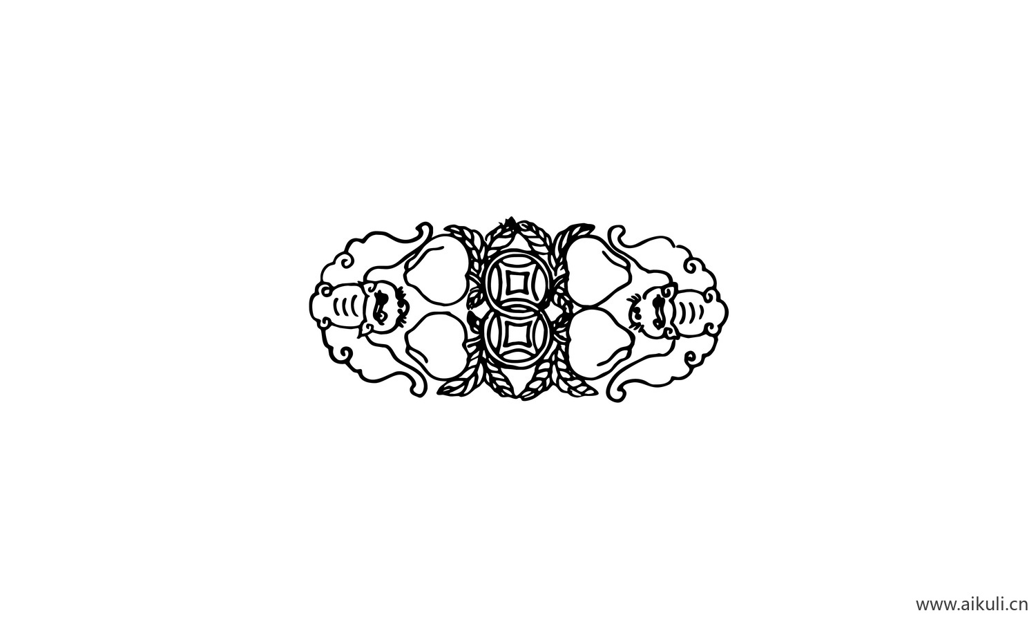 蝙蝠纹图形EPS矢量