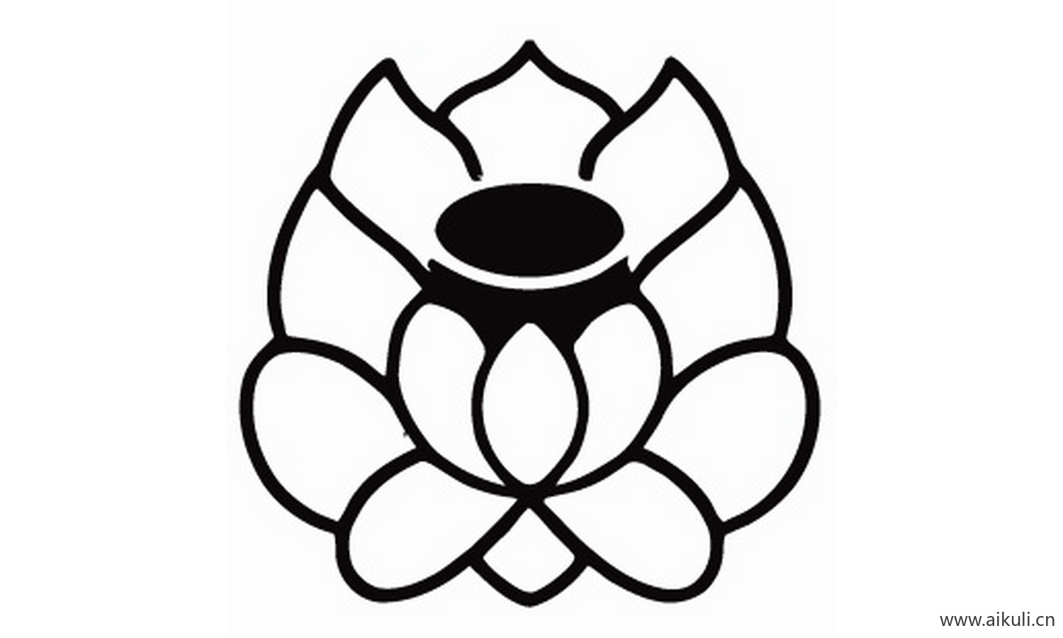 荷花八达晕纹AI矢量图