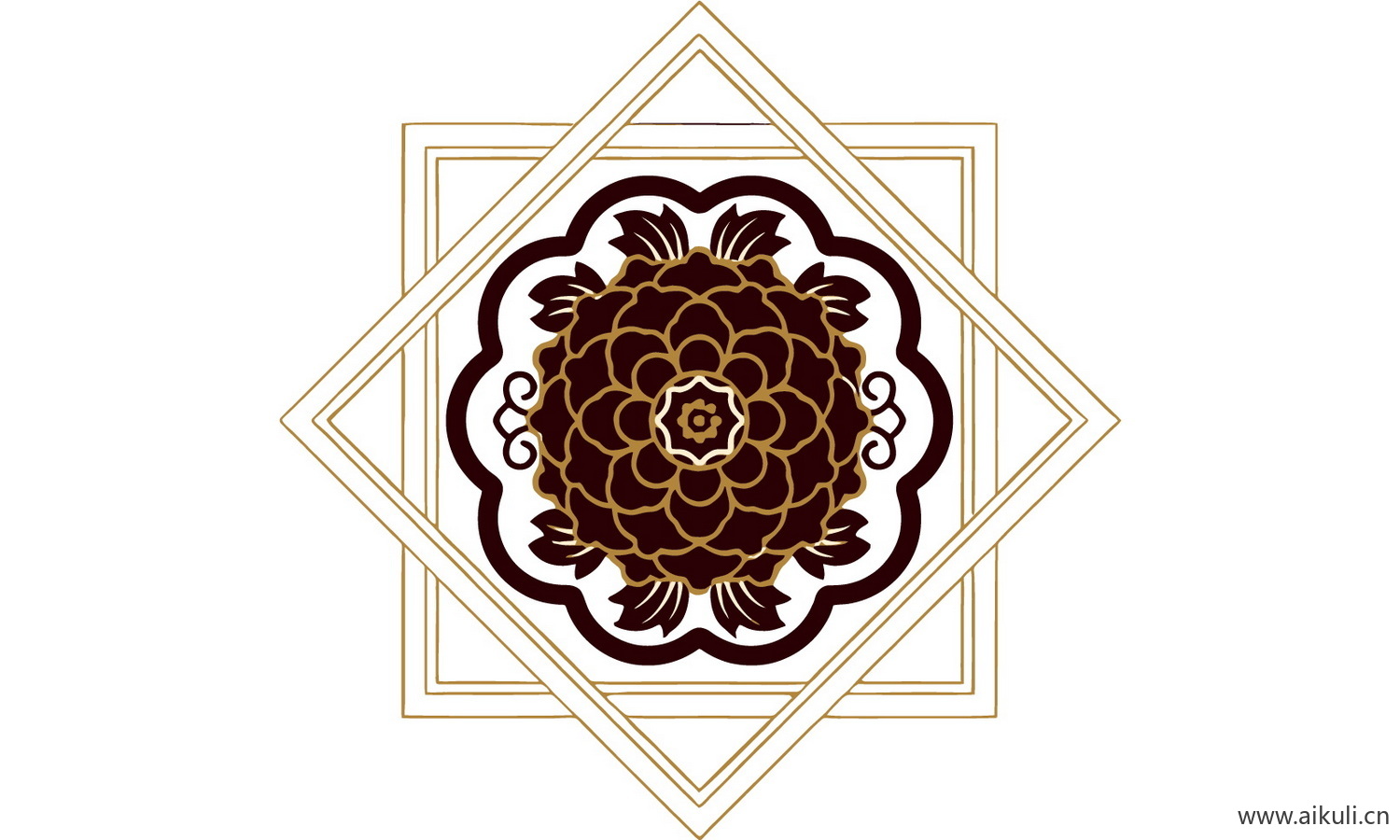 八达晕纹AI矢量图