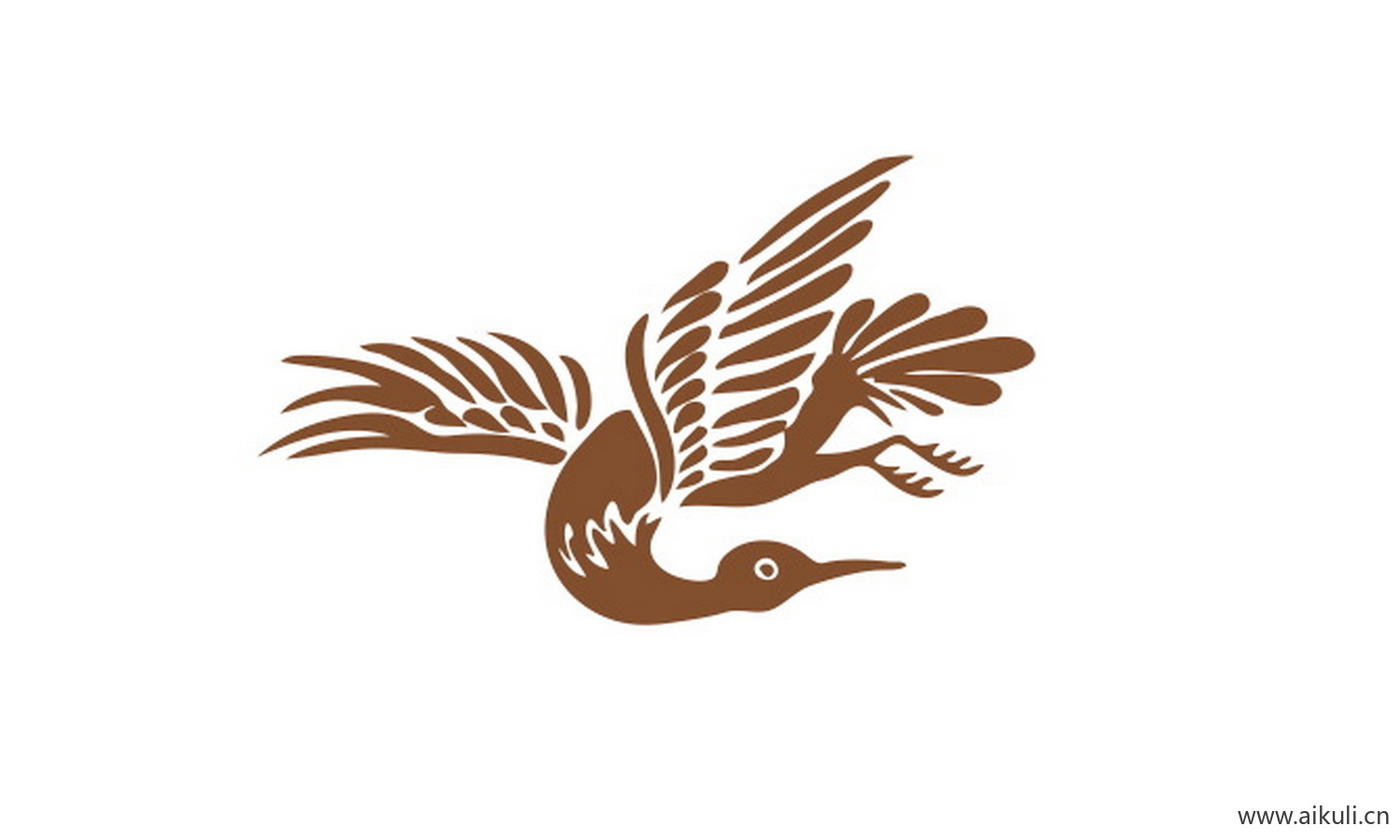 鹤纹鸟类花纹图形CDR-G矢量免扣