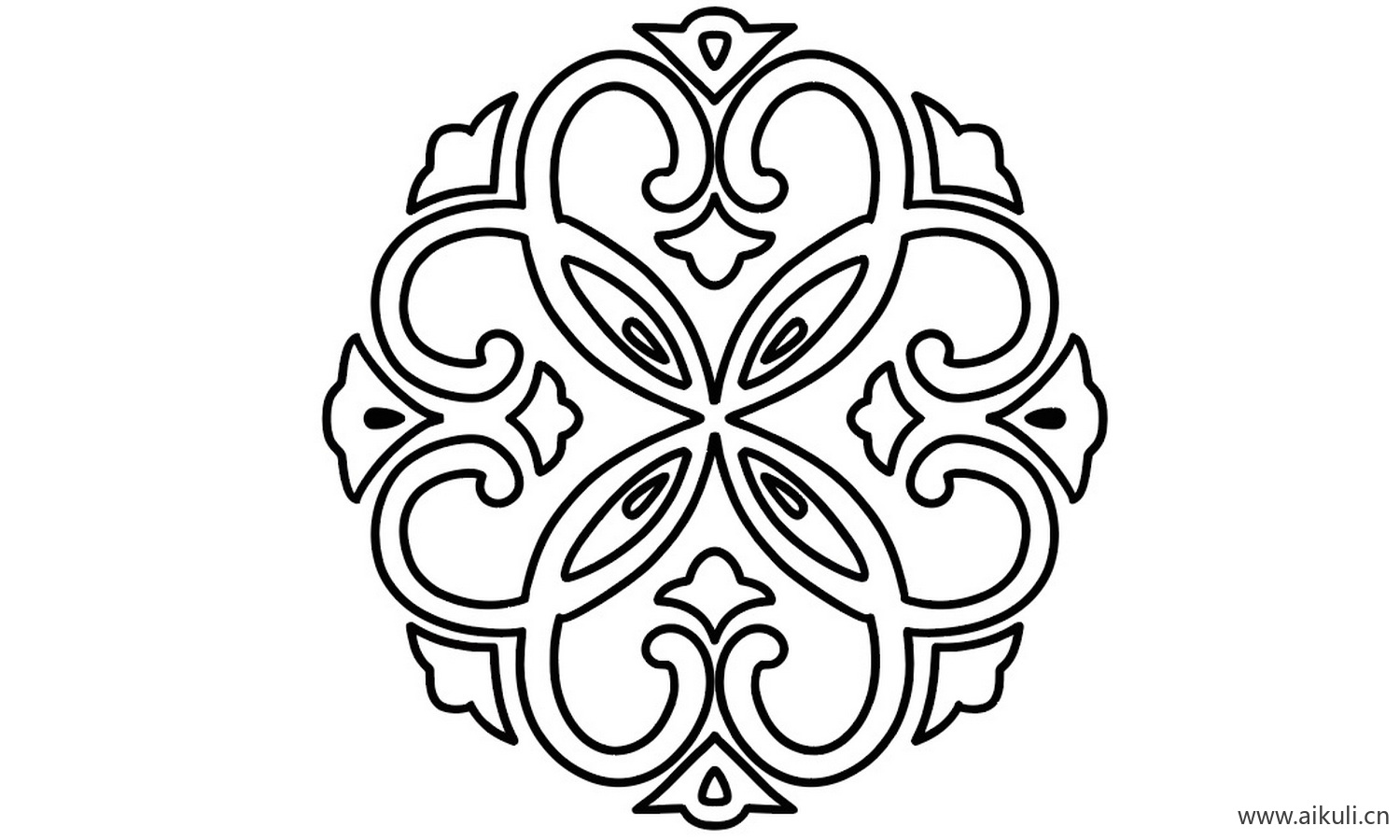 隋唐时期宝相花纹图形J-PNG免扣