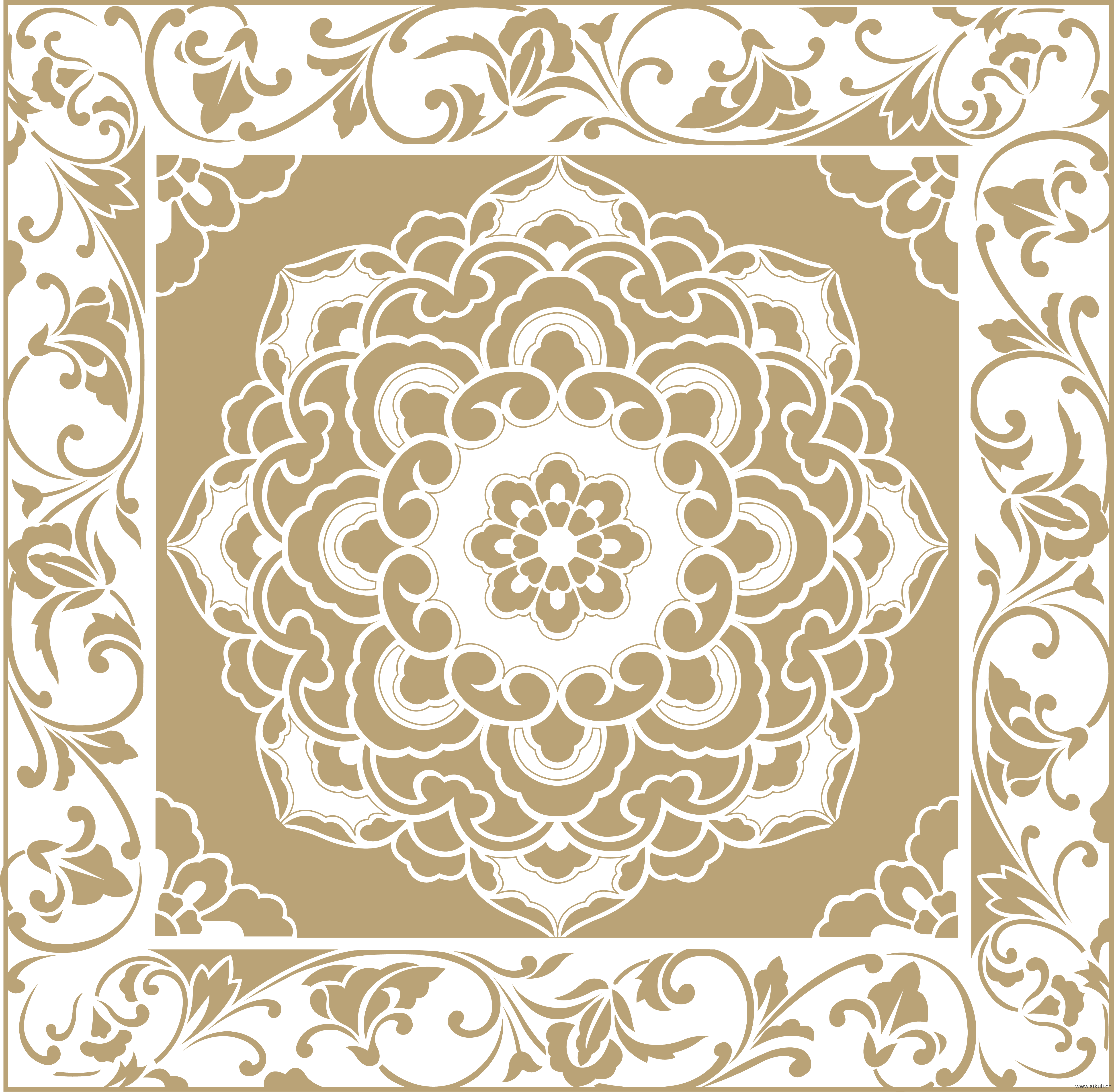 宝相花纹PNG免扣图