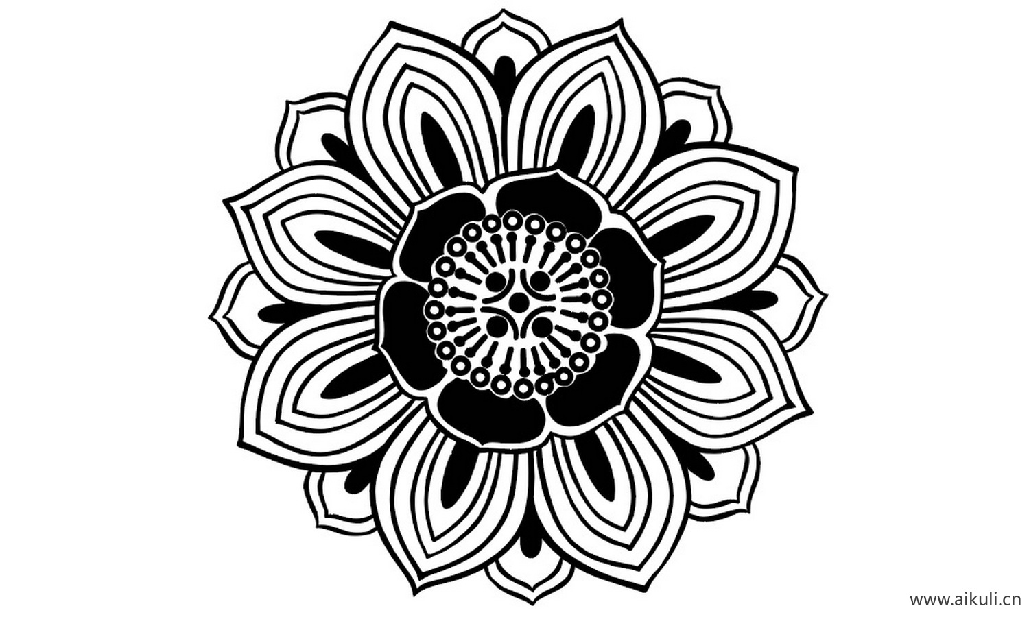 隋唐时期宝相花纹图形B-PNG免扣