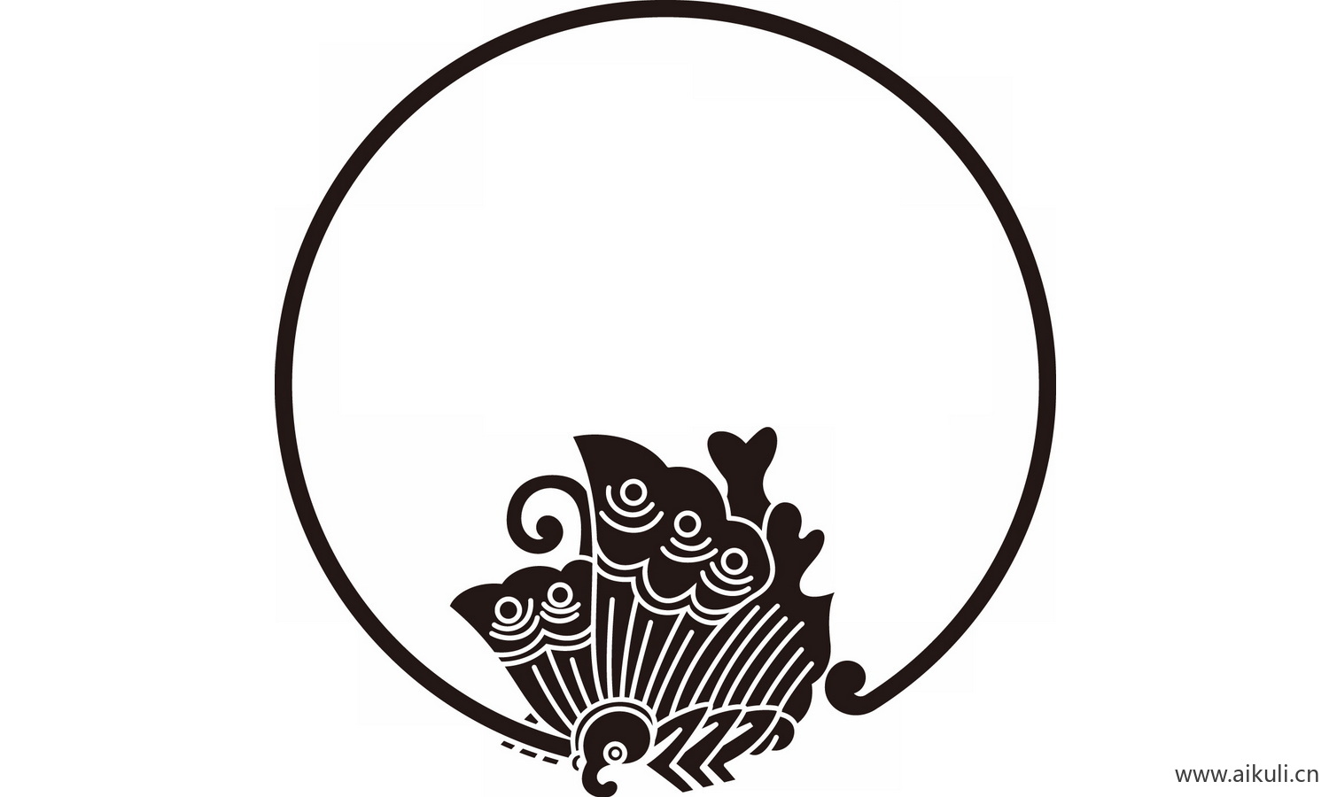 蝴蝶花纹图形EPS