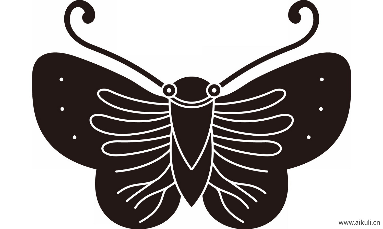 蝶纹地毯花纹图形EPS矢量图