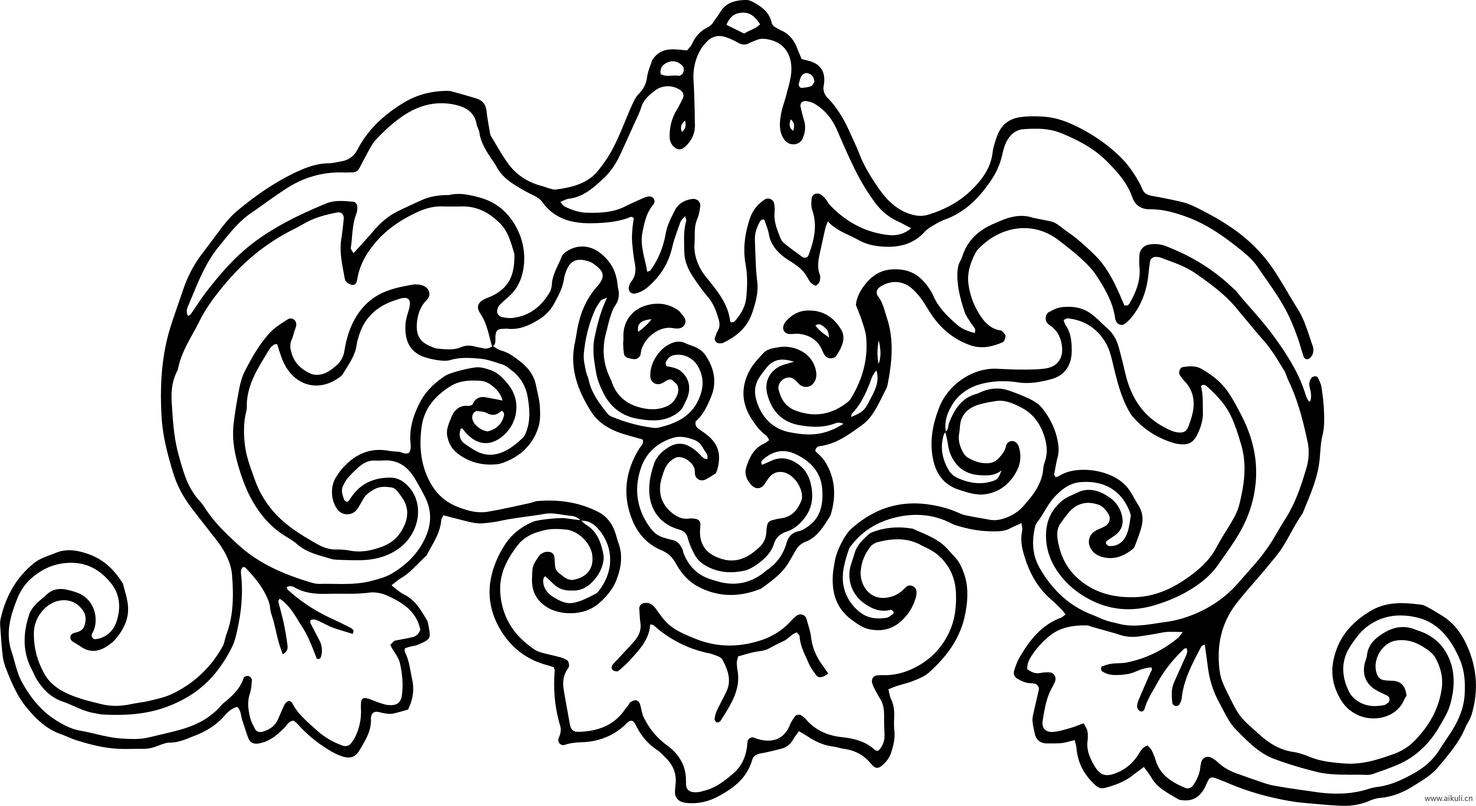 蝙蝠纹图形M-PNG免扣