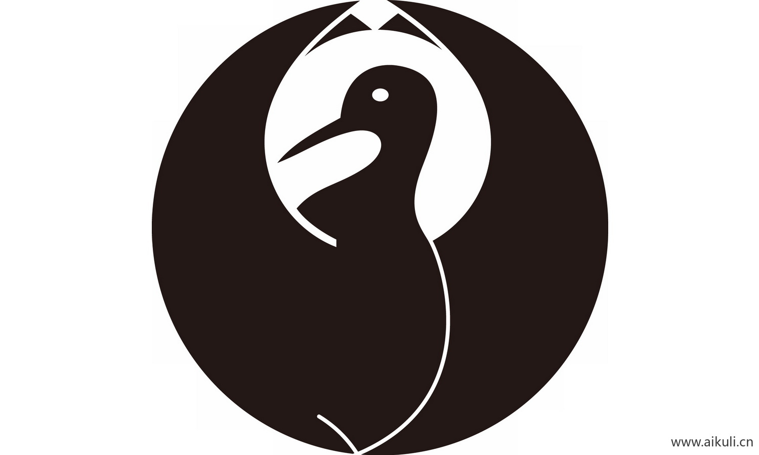 鹤纹鸟类花纹图形EPS-C矢量免扣