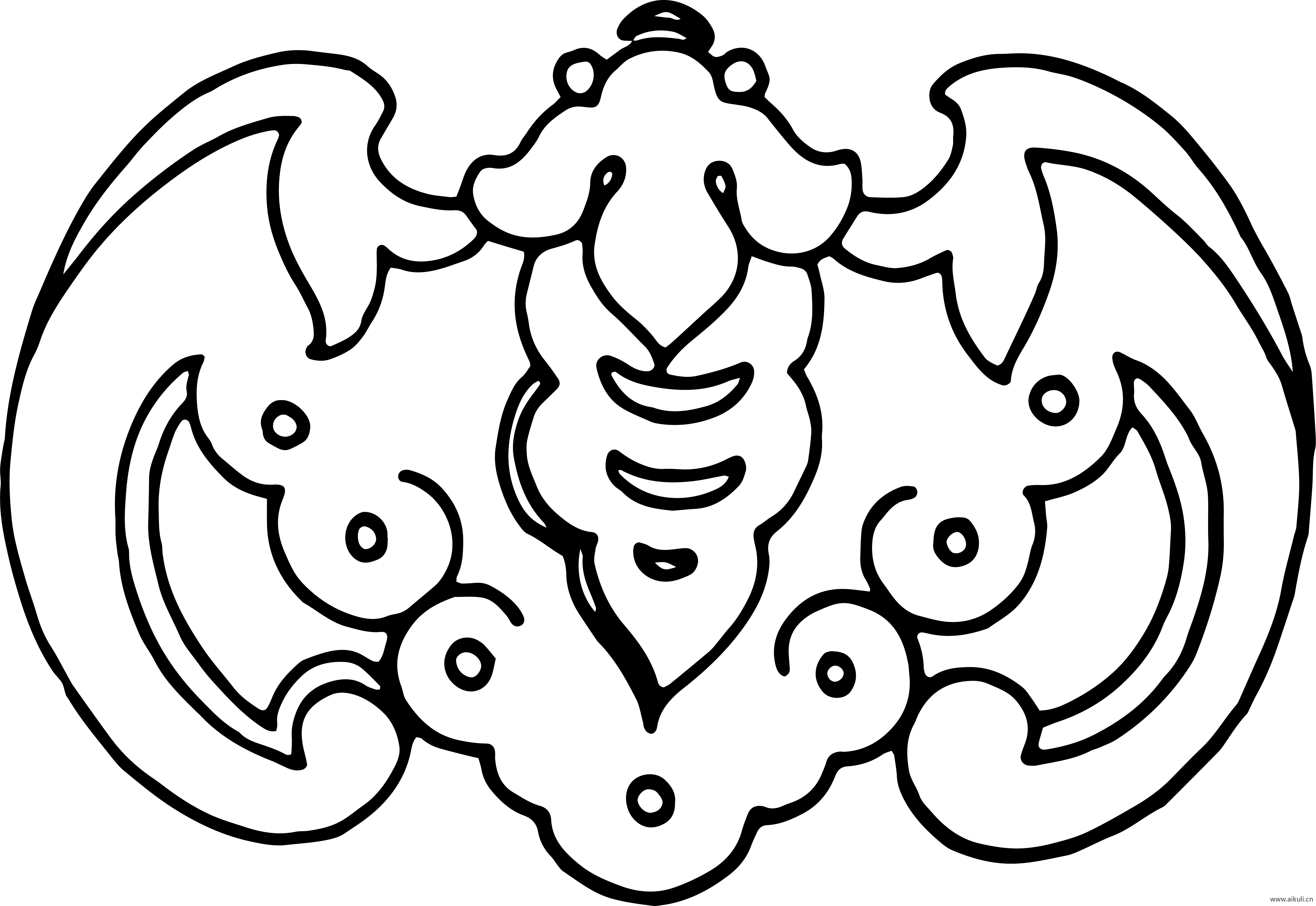 蝙蝠纹图形N-PNG免扣