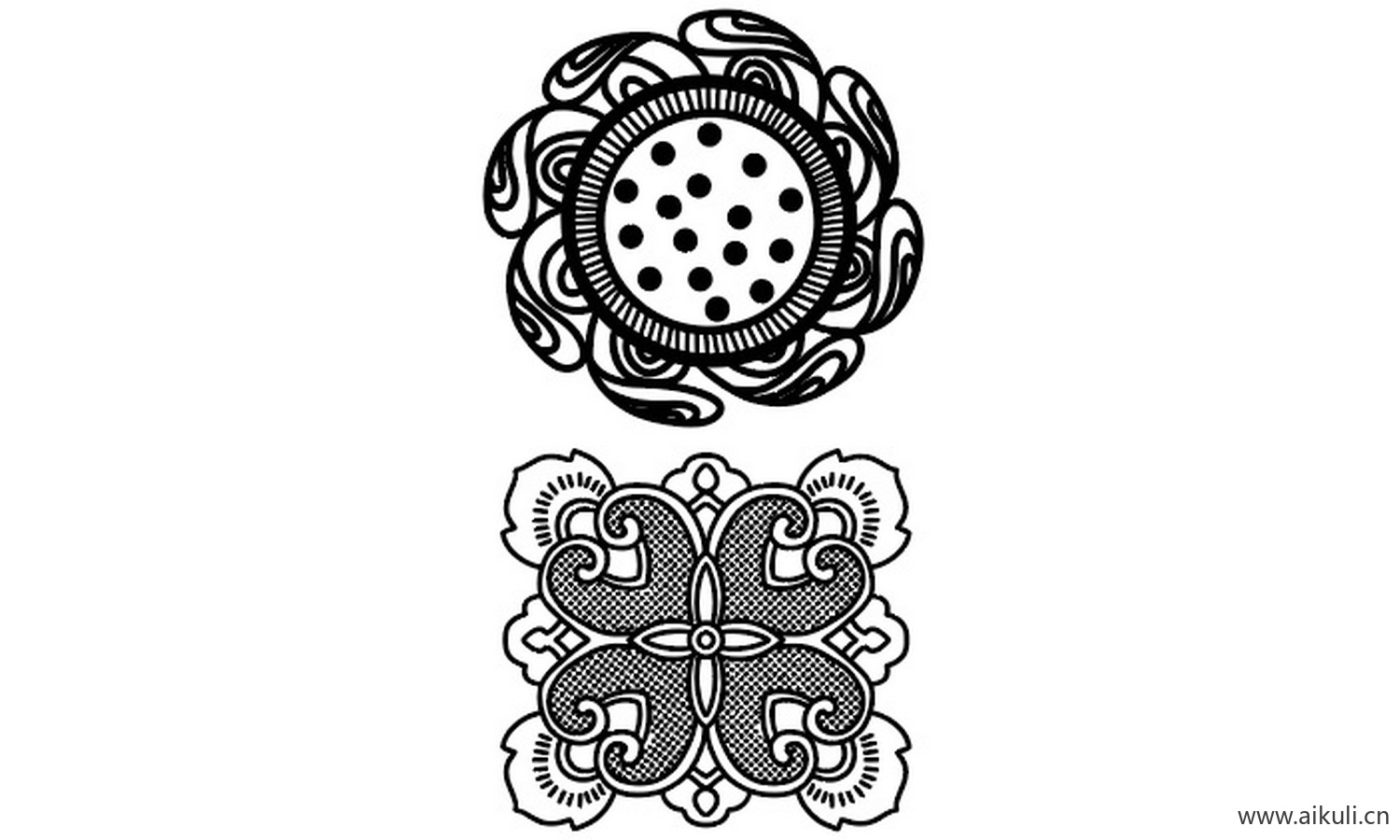 隋唐时期宝相花纹图形O-PNG免扣