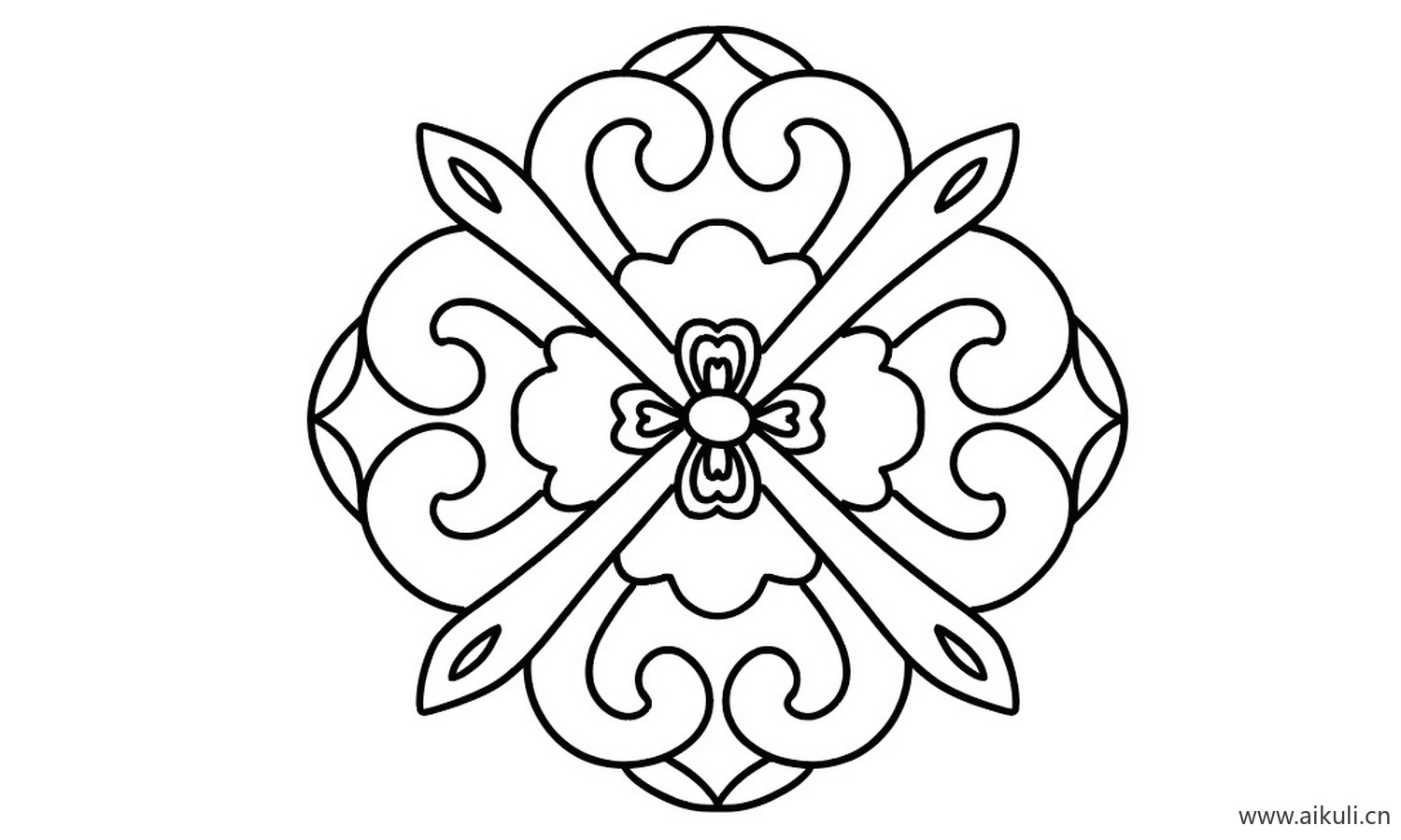 隋唐时期宝相花纹图形I-PNG免扣