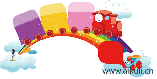 彩虹彩条水彩彩虹彩虹飘带PNG (1)