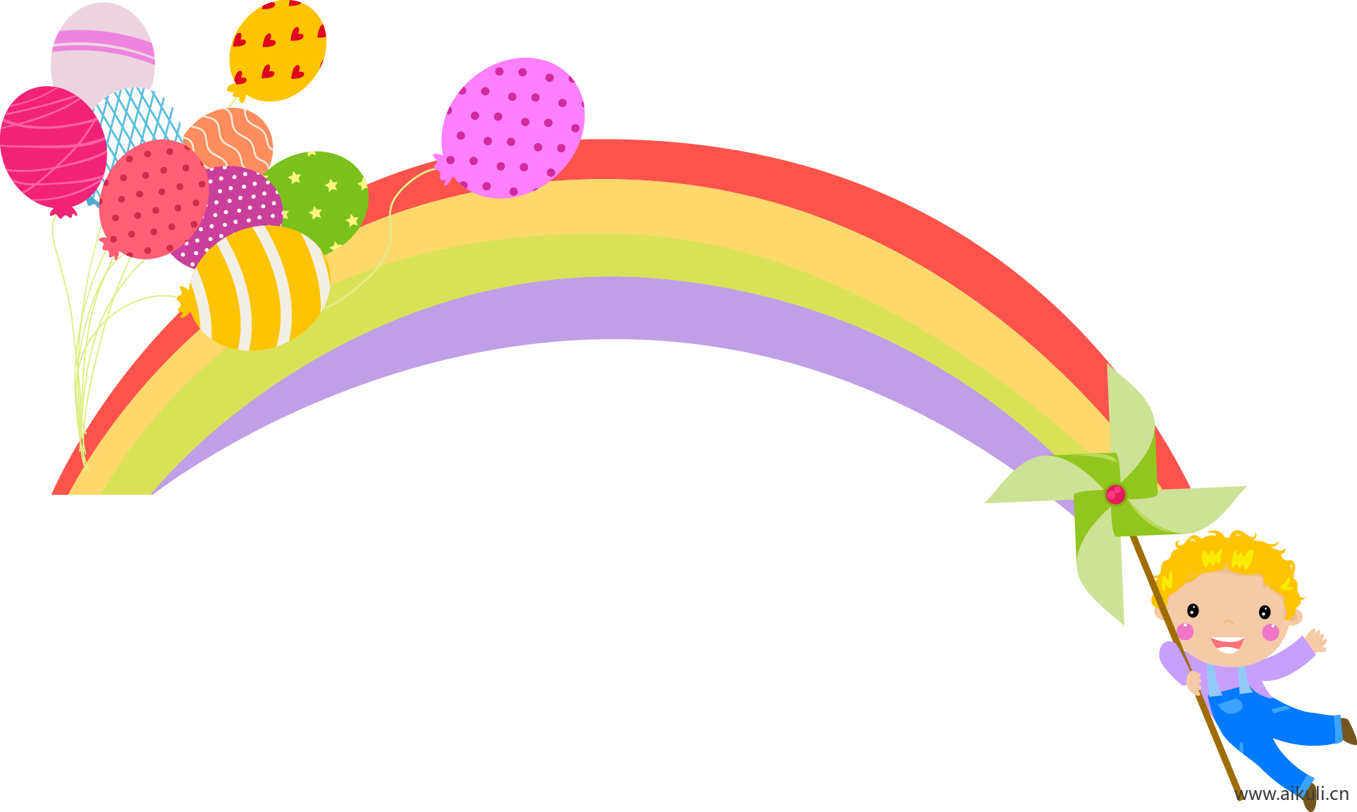 彩虹彩条彩虹彩虹飘带PNG