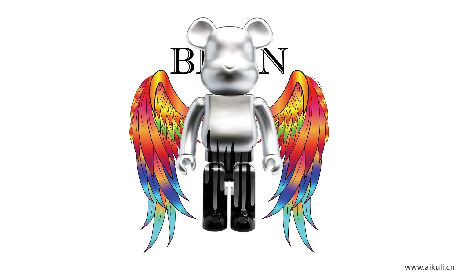 PSD#素材网红潮牌暴力熊热转印花