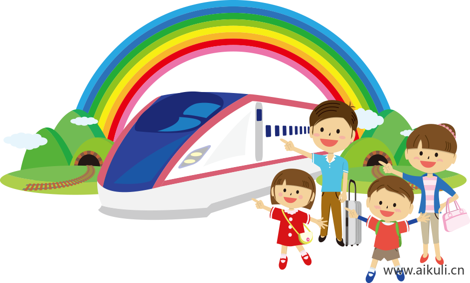 彩虹彩条水彩彩虹彩虹飘带PNG (3)