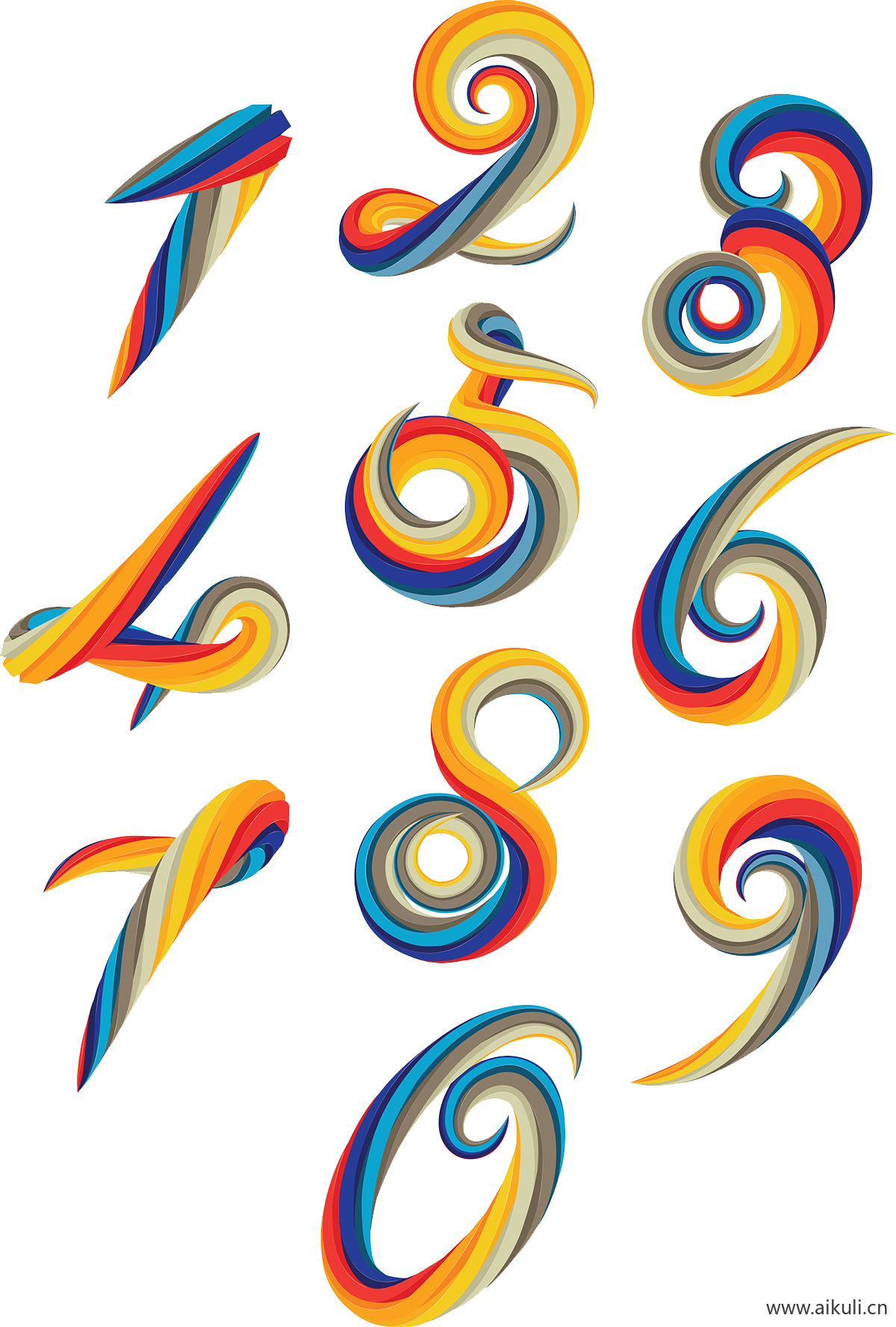 卡通手绘唯美彩虹彩条水彩彩虹彩虹飘带PNG透明背景免扣素材