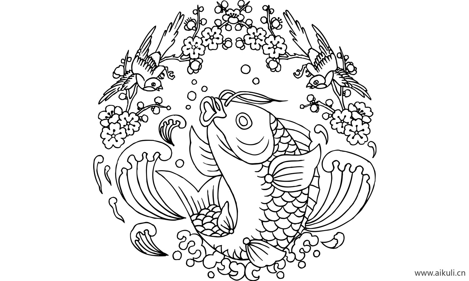 中国风传统古典吉祥图案M-AI矢量图