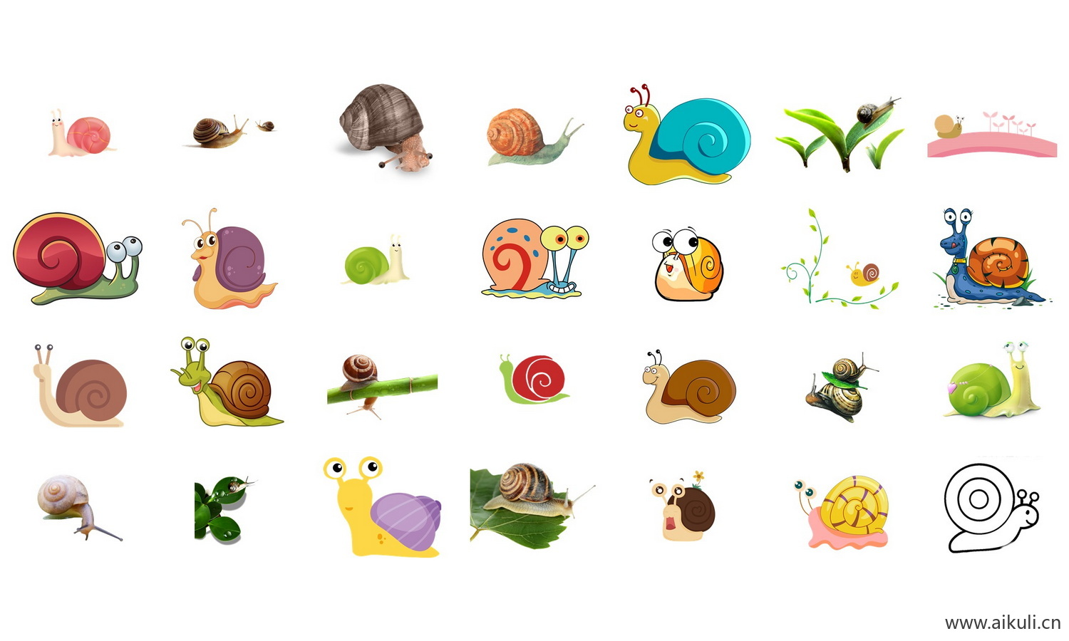 卡通蜗牛幼儿园贴纸昆虫海报背景png透明