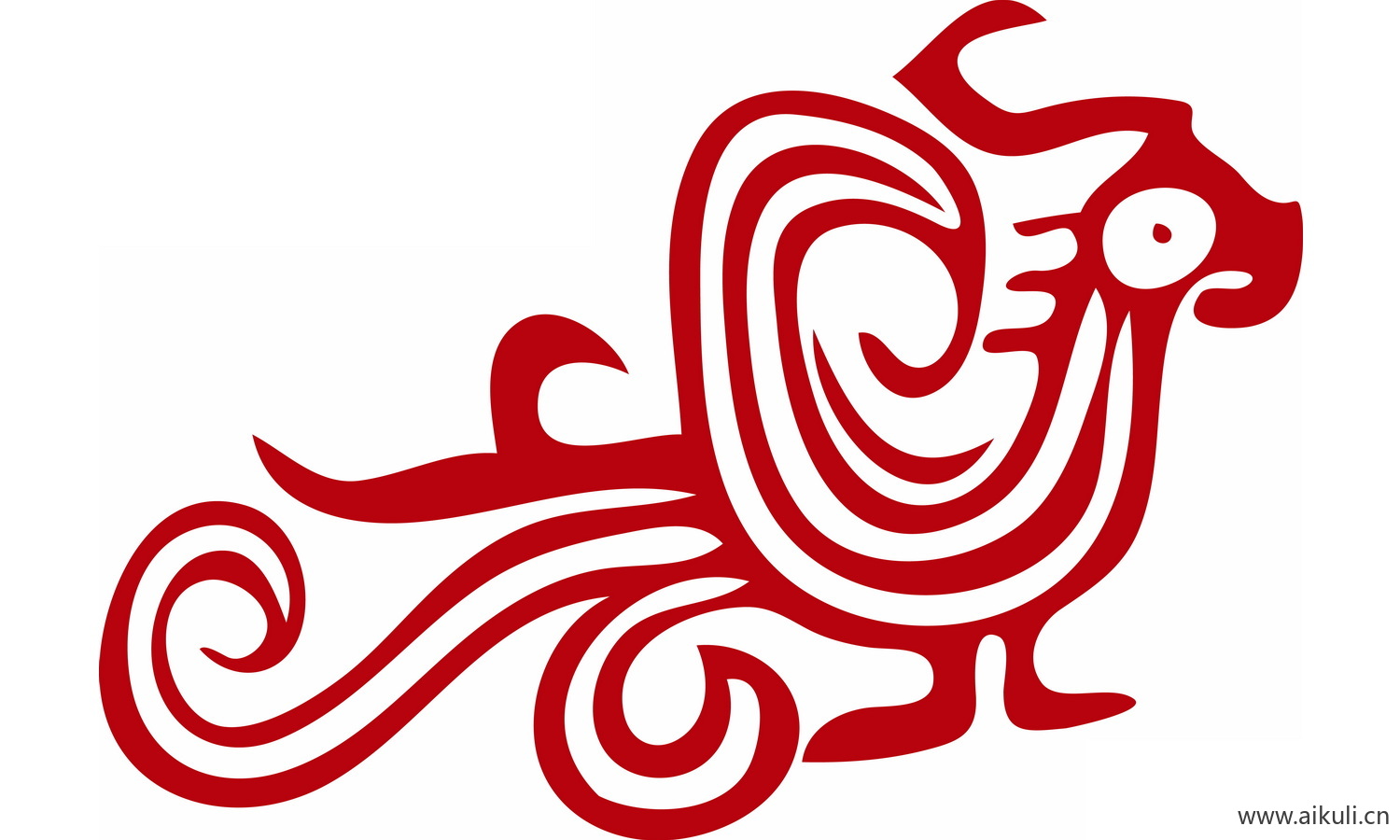 古风龙凤矢量图案纹样PNG-J凤形图案