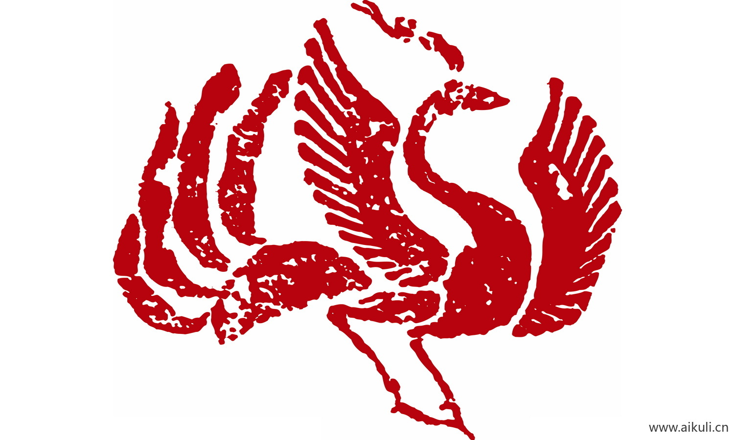 古风龙凤矢量图案纹样PNG-M凤形图案