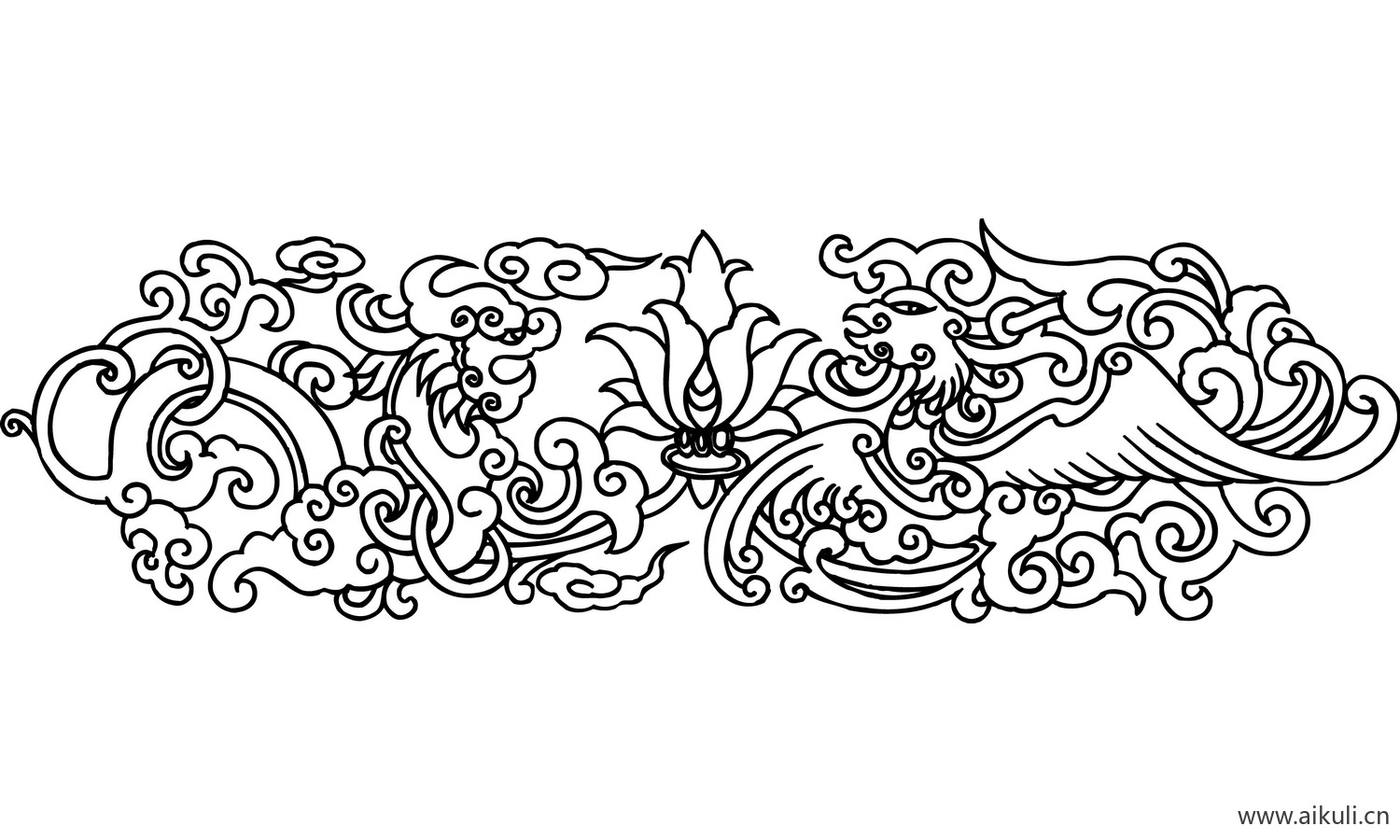 中国风传统古典吉祥图案J-AI矢量图