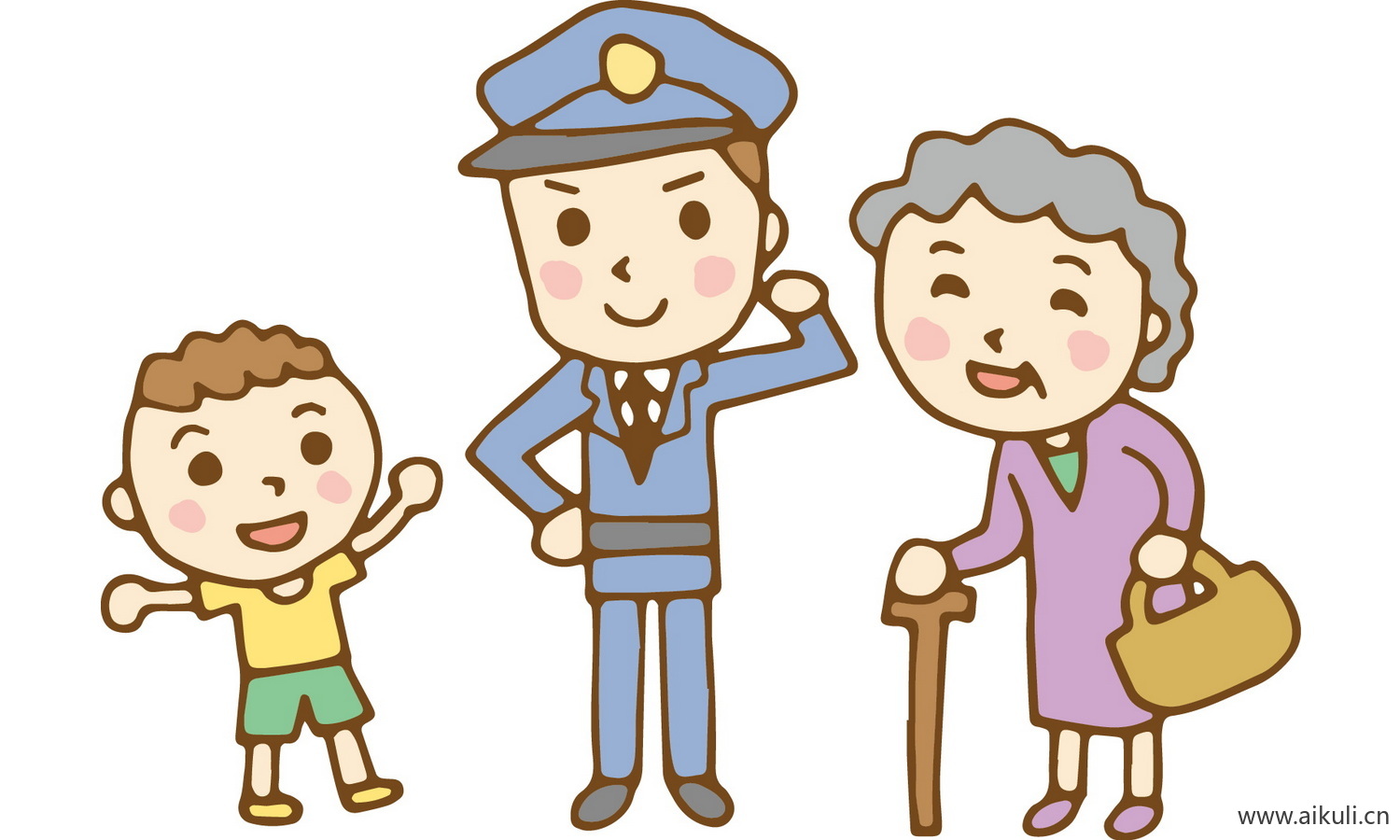 警察武警公安人物抓小偷扫黑除恶PNG