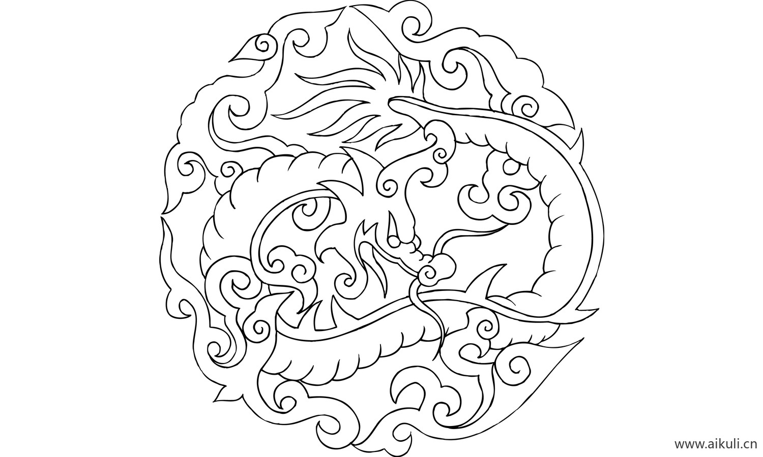 中国风传统古典吉祥图案H-AI矢量图