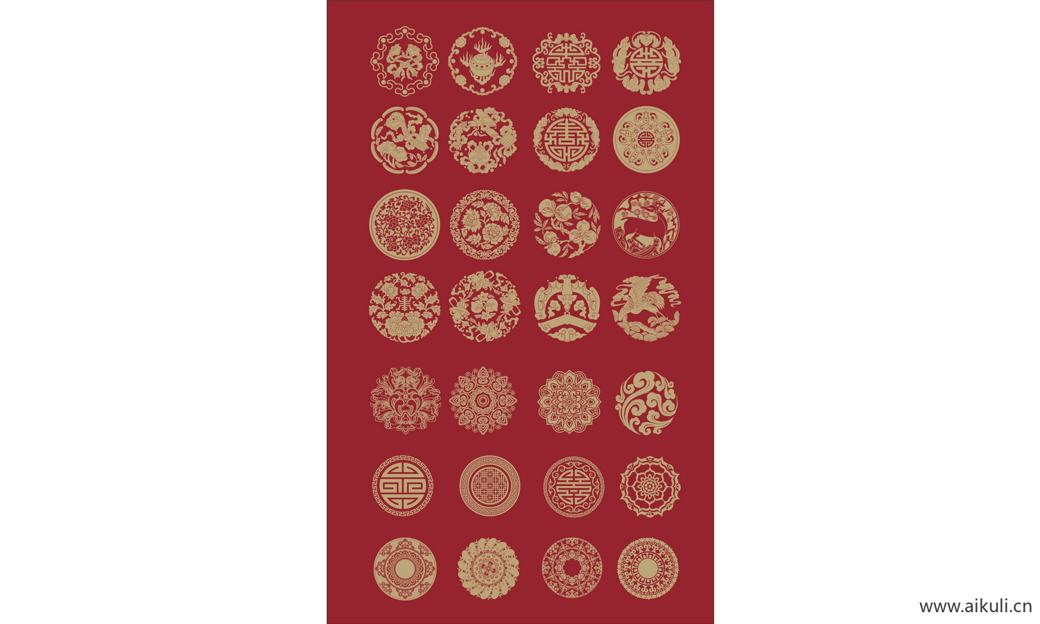 传统吉祥纹样EPS矢量图