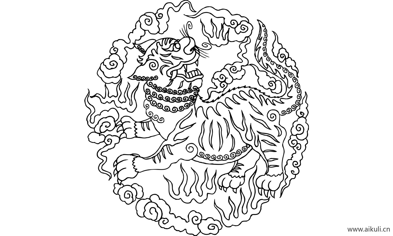 中国风传统古典吉祥图案BA-AI矢量图