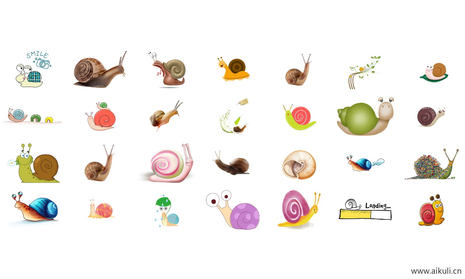 卡通手绘蜗牛幼儿园贴纸昆虫海报背景png