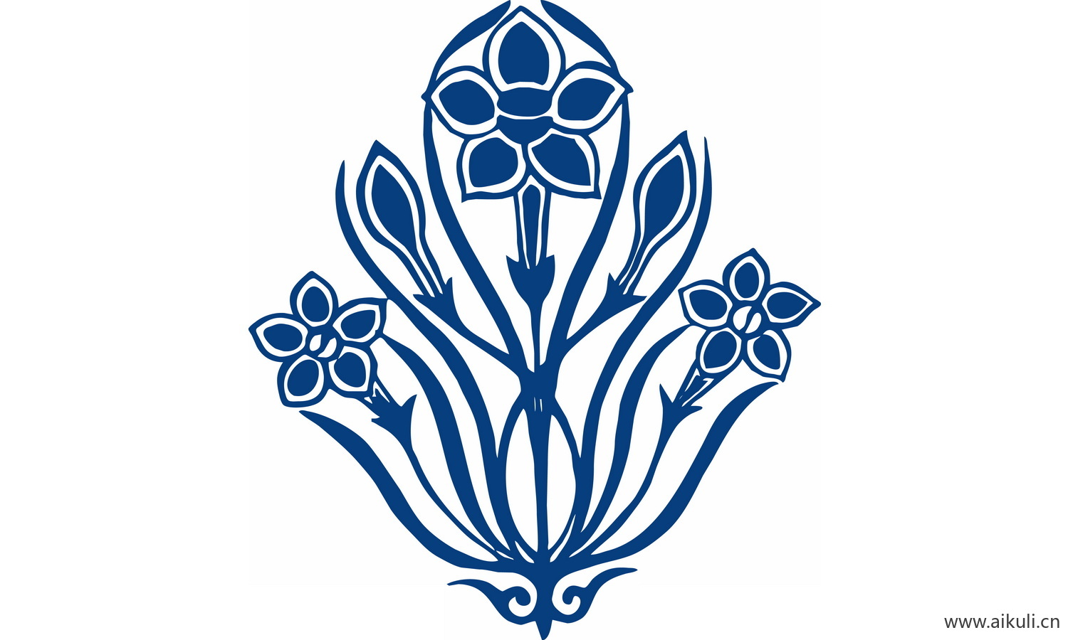 青花瓷植物图案PNG-BC图形图案