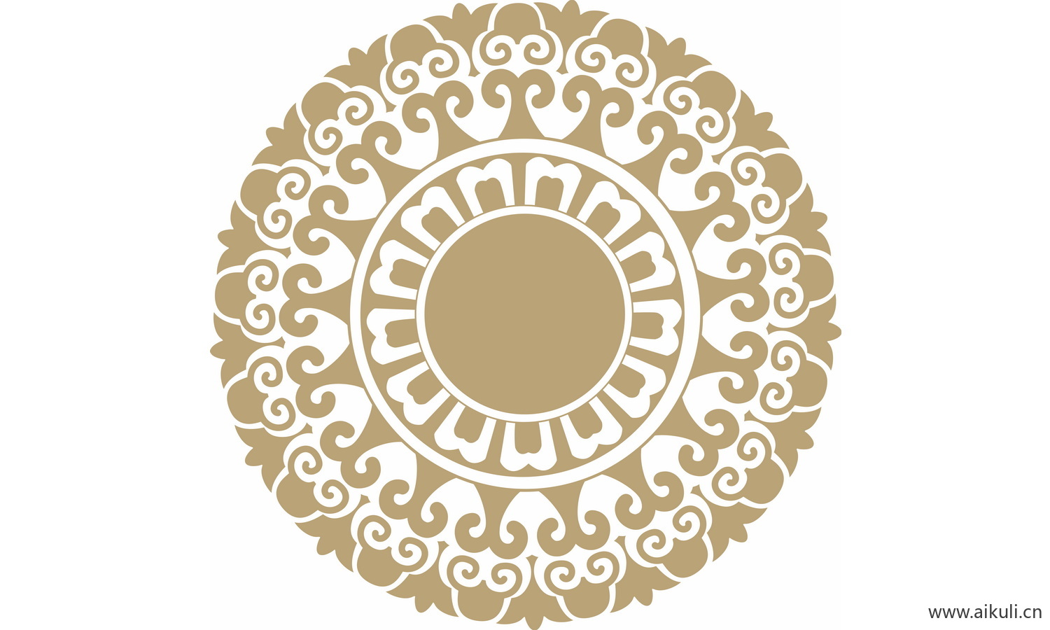 圆形图案中式传统吉祥纹样EPS-BB矢量图