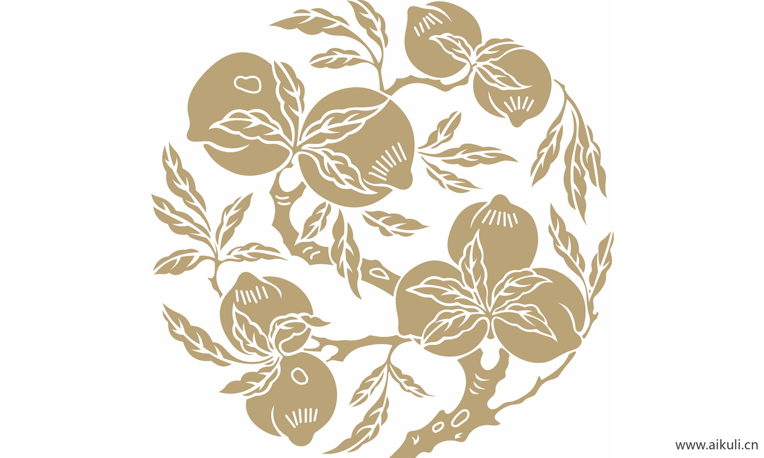 圆形图案中式传统吉祥纹样EPS-K矢量图